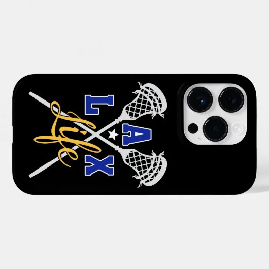 LAX Life / Aangepaste kleuren / Lacrosse Case-Mate iPhone Case (Achterkant (horizontaal))