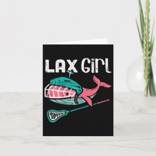 Lax Meisje Lacrosse Walvis Schattige Sport Speler Kaart