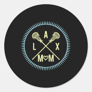 Lax Mom Lacrosse Moederdag Lax Mum Graphic Ronde Sticker