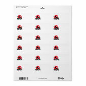 LAX Ninja Étiquettes de adresse de crosse (Feuille entière)