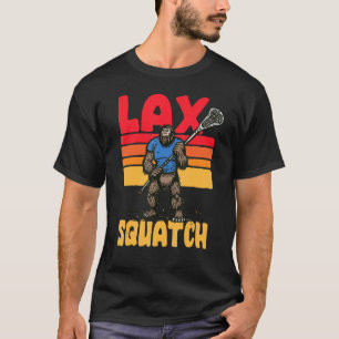 Lax Squatch! Bigfoot Lacrosse Speler Retro Sasquat T-shirt