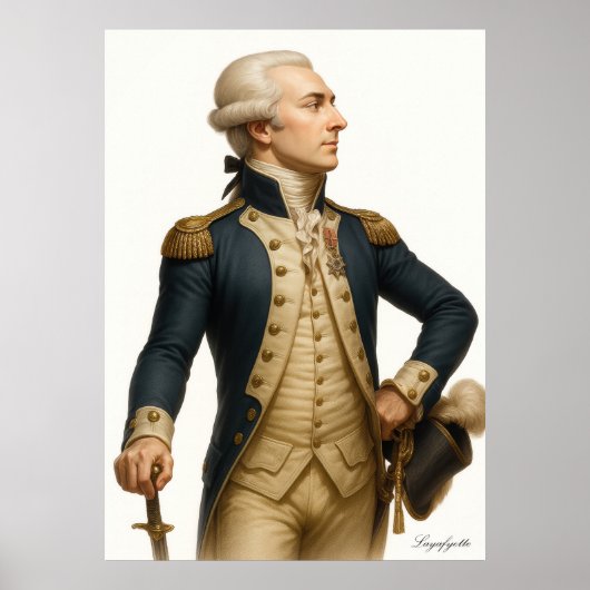 Layafyette - French Revolution Archival Art Print (Voorkant)