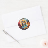 Layback Llama Ronde Sticker (Envelop)