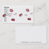 Laybugs et carte de visite de coeurs (Devant / Derrière)