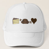 Layer Cake en Chocolade Ijs Dessert Liefhebber Trucker Pet (Voorkant)