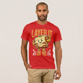 Layer It On Me - Grappig Flexing Lasagne Pun Food T-shirt (Voorkant volledig)