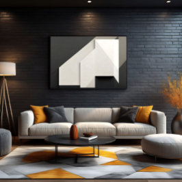 Layered Minimalist Abstract Art Canvas Afdruk