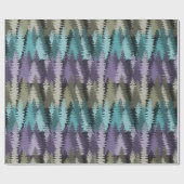 Layered Pine Forest Pattern Cadeaupapier (Vlak)