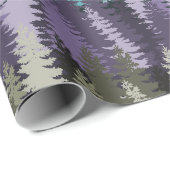 Layered Pine Forest Pattern Cadeaupapier (Rol Hoek)