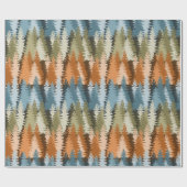 Layered Pine Forest Pattern Cadeaupapier (Vlak)