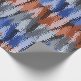 Layered Pine Forest Pattern Cadeaupapier