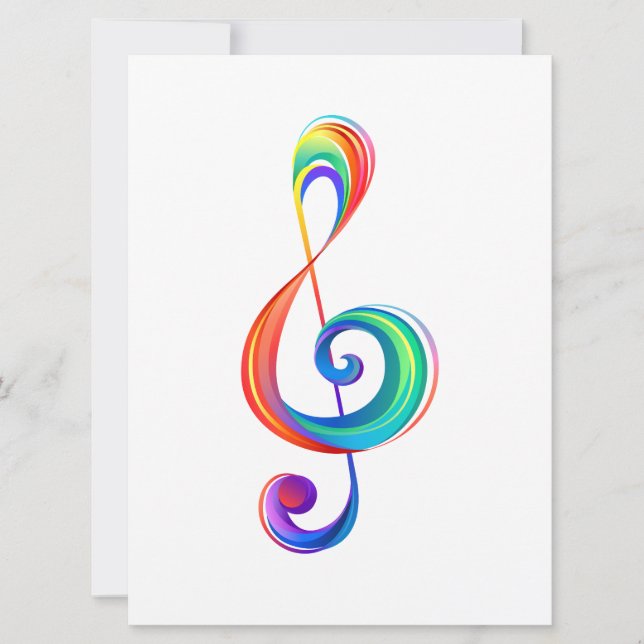 Layered rainbow treble clef (Voorkant)