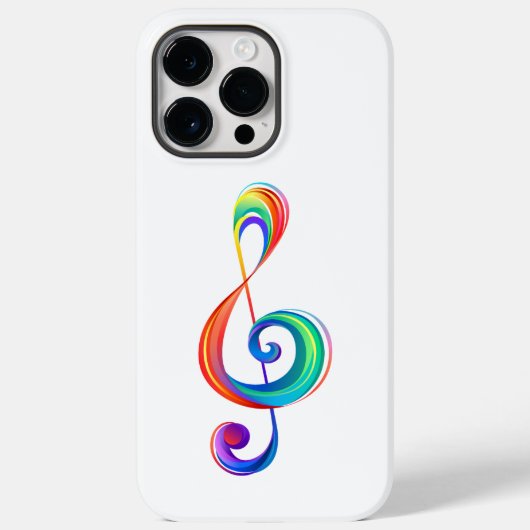 Layered rainbow treble clef Case-Mate iPhone case (Achterkant)