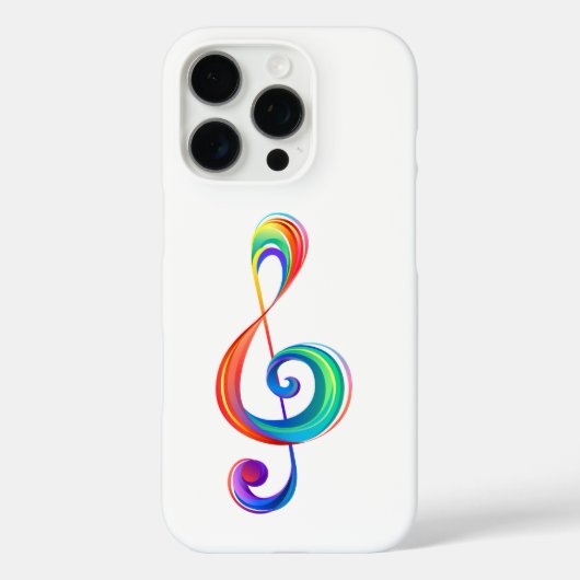 Layered rainbow treble clef Case-Mate iPhone case (Achterkant)