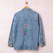 Layered rainbow treble clef denim jacket (Hangar)