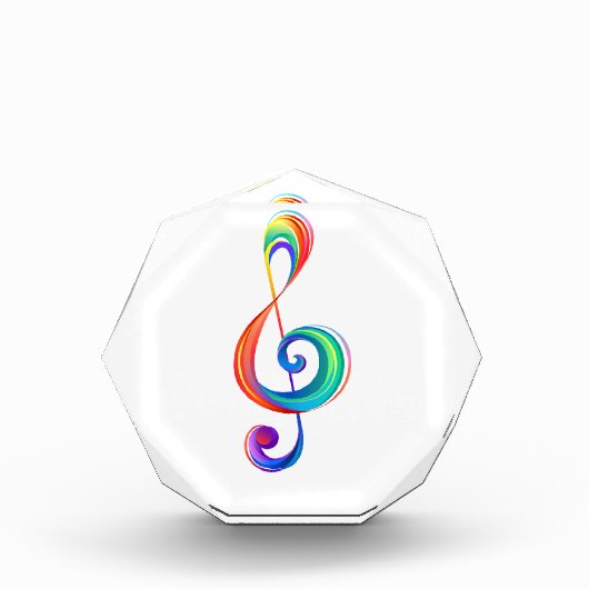 Layered rainbow treble clef fotoblokken (Voorkant)