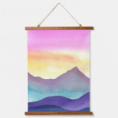Layered Watercolor Mountains Hangend Wandkleed (Voorkant)