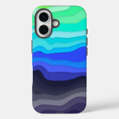 Layered Waves iPhone Case | Dark Galaxy (Achterkant)
