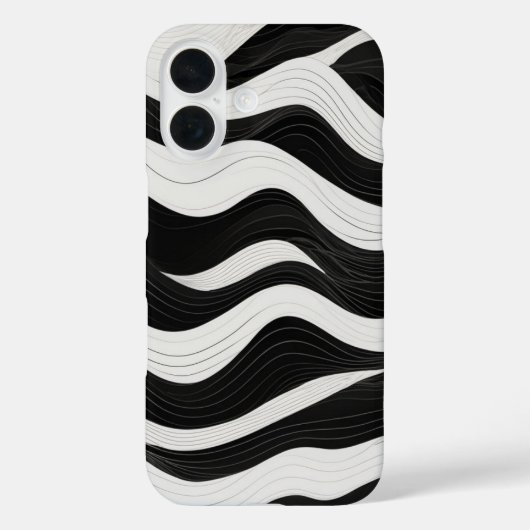 Layered Waves Line Art Case-Mate iPhone Case (Achterkant)