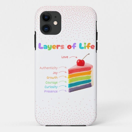 Layers of Life - Rainbow Cake van groei en mindset Case-Mate iPhone Case (Achterkant)