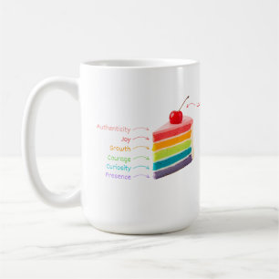 Layers of Life - Rainbow Cake van groei en mindset Koffiemok