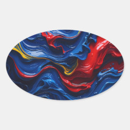 Layers Upon Layers Of Paint Ovale Sticker