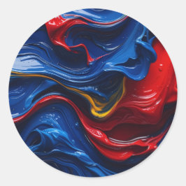 Layers Upon Layers Of Paint Ronde Sticker