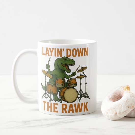 Layin’ Down The Rawk Koffiemok (Met donut)