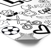 'LAYLA' Color-it-Yourself-contourontwerp Poster (Hoek)