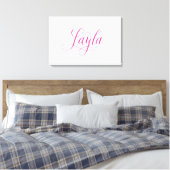 Layla - moderne kalligrafie naam ontwerp canvas afdruk (Insitu (Slaapkamer))