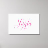 Layla - moderne kalligrafie naam ontwerp canvas afdruk (Voorkant)