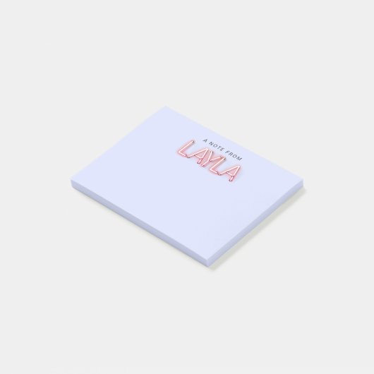 Layla naam in gloeiende neonverlichting nieuwheid post-it® notes (Schuin)