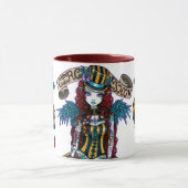 "Layla" Steampunk Circus Tattoo Sideshow Mok (Midden)