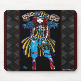 "Layla" Steampunk Circus Tattoo Sideshow Mousepad Muismat
