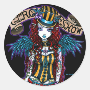 "Layla" Steampunk Circus Tattoo Sideshow Stickers