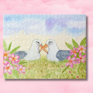 Laysan Albatros met Roze Plumeria Legpuzzel