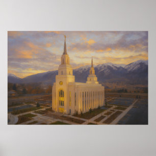 Layton Utah Temple Painting™ LDS Poster d'Art Mur