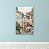 Lazarus en de Rich Man Table Canvas Afdruk (Insitu (Houten vloer))