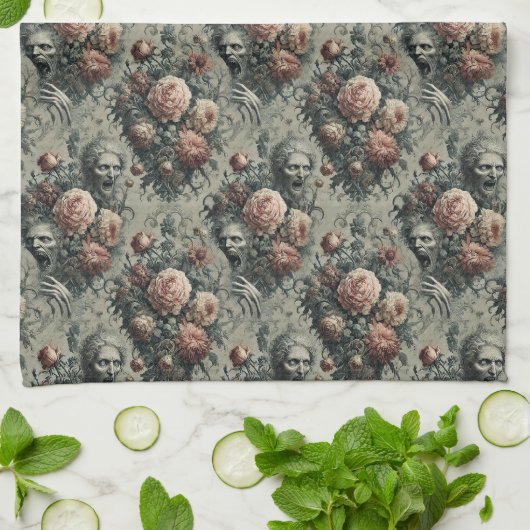 🩸 Lazarus Weeps – Gotisch Victoriaans Theedoek (Gevouwen)