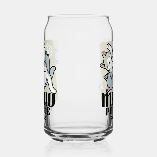 Laze Furr Days - Schattige Lazy Cats Design Blikvorm Glas (Links)