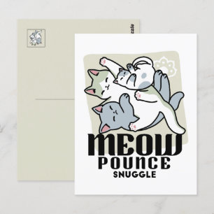 Laze Furr Days - Schattige Lazy Cats Design Briefkaart