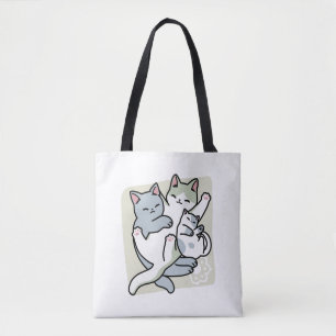 Laze Furr Days - Schattige Lazy Cats Design Draagtas