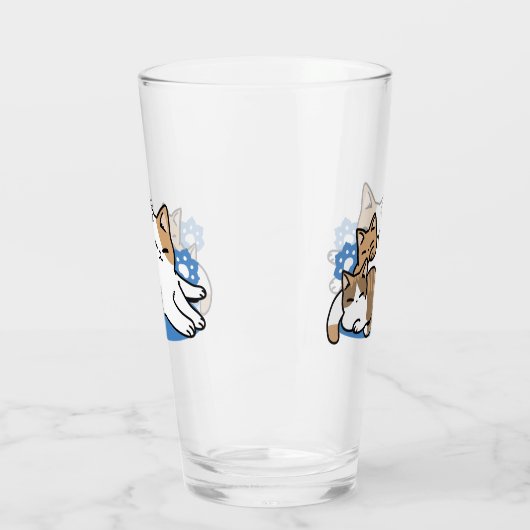 Laze Furr Days - Schattige Lazy Cats Design Glas (Links)