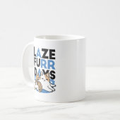 Laze Furr Days - Schattige Lazy Cats Design Koffiemok (Voorkant links)