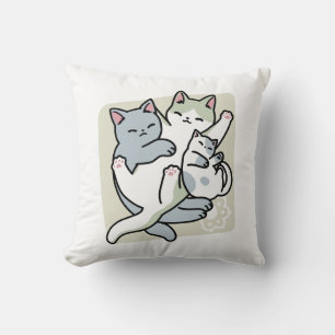Laze Furr Days - Schattige Lazy Cats Design Kussen