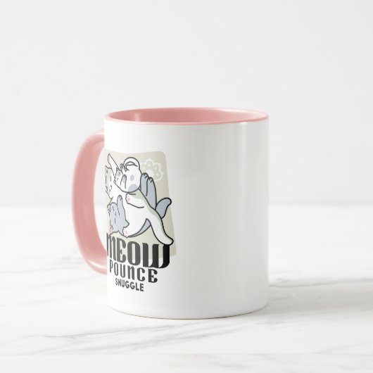 Laze Furr Days - Schattige Lazy Cats Design Mok (Voorkant links)