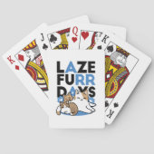 Laze Furr Days - Schattige Lazy Cats Design Pokerkaarten (Achterkant)