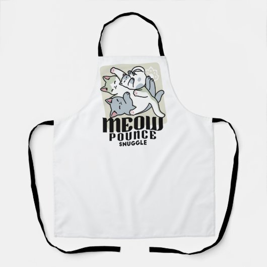 Laze Furr Days - Schattige Lazy Cats Design Schort (Voorkant)