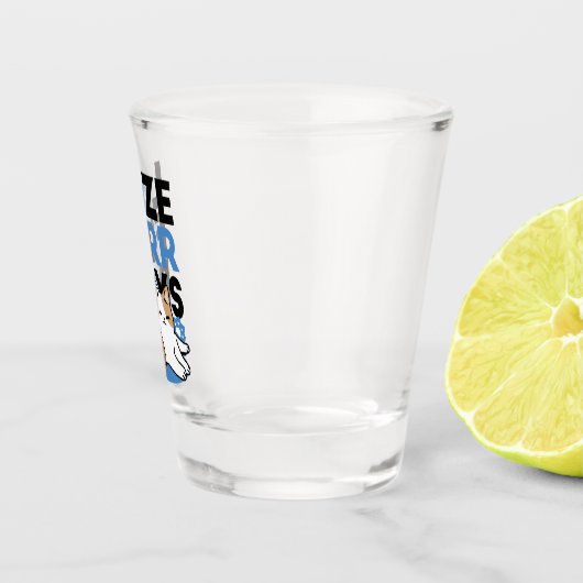 Laze Furr Days - Schattige Lazy Cats Design Shot Glas (Rechts)