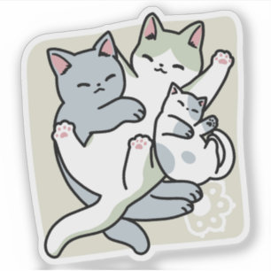 Laze Furr Days - Schattige Lazy Cats Design Sticker